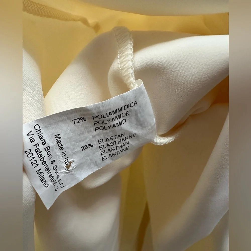 Chiara Boni La Petite Robe Radoslava Off-The-Shoulder Wrap Cream Gown Size 4 - Picture 10 of 12
